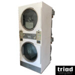 '16 Huebsch 30lb Stack White Coin Op Gas Dryer 1 Phase