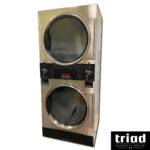 2010 Speed Queen 45lb Gas Stack Dryer Stainless Coin Op 1 Phase