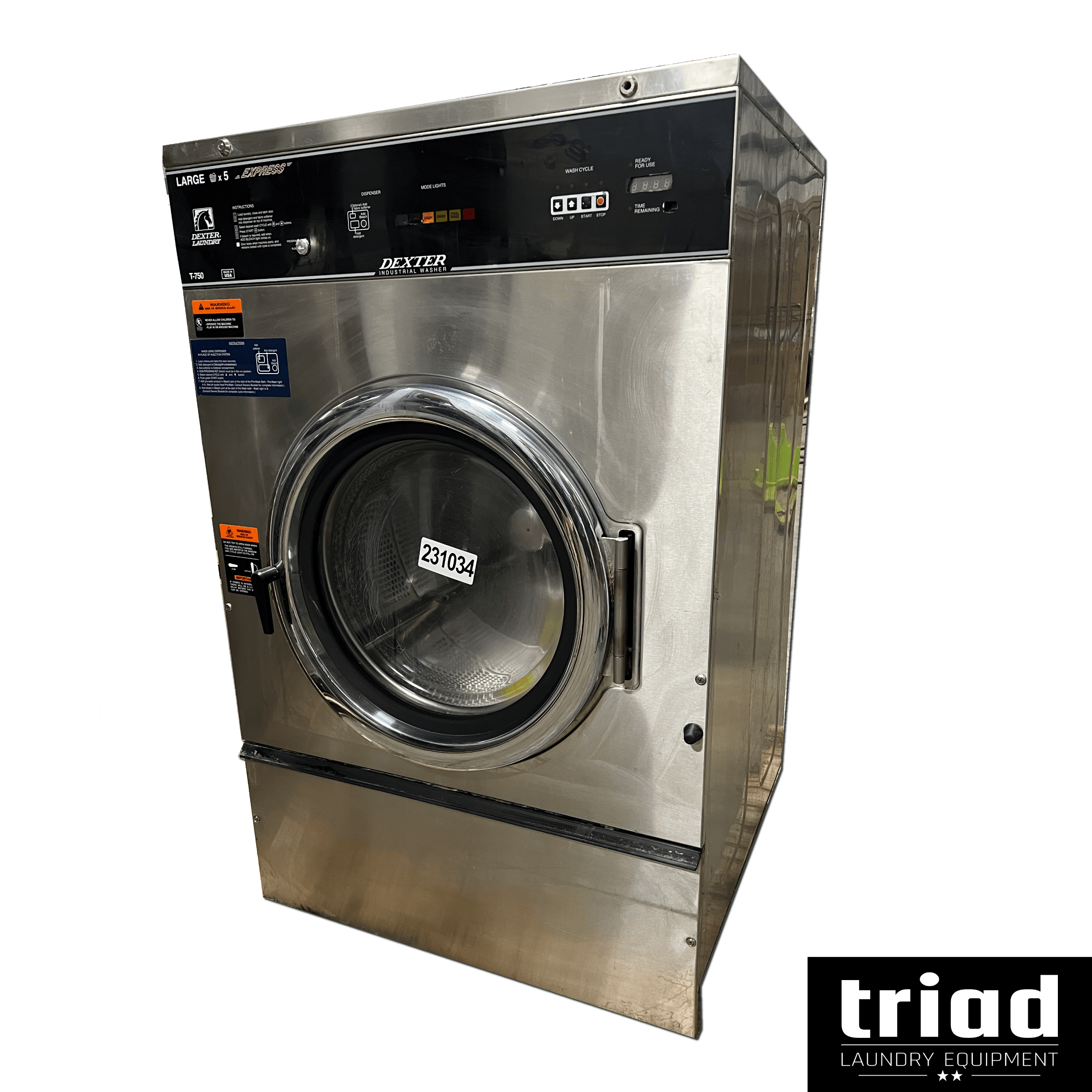 231034 2011 Dexter 50lb OPL 1 Phase Commercial Washer 200G! - Image 1